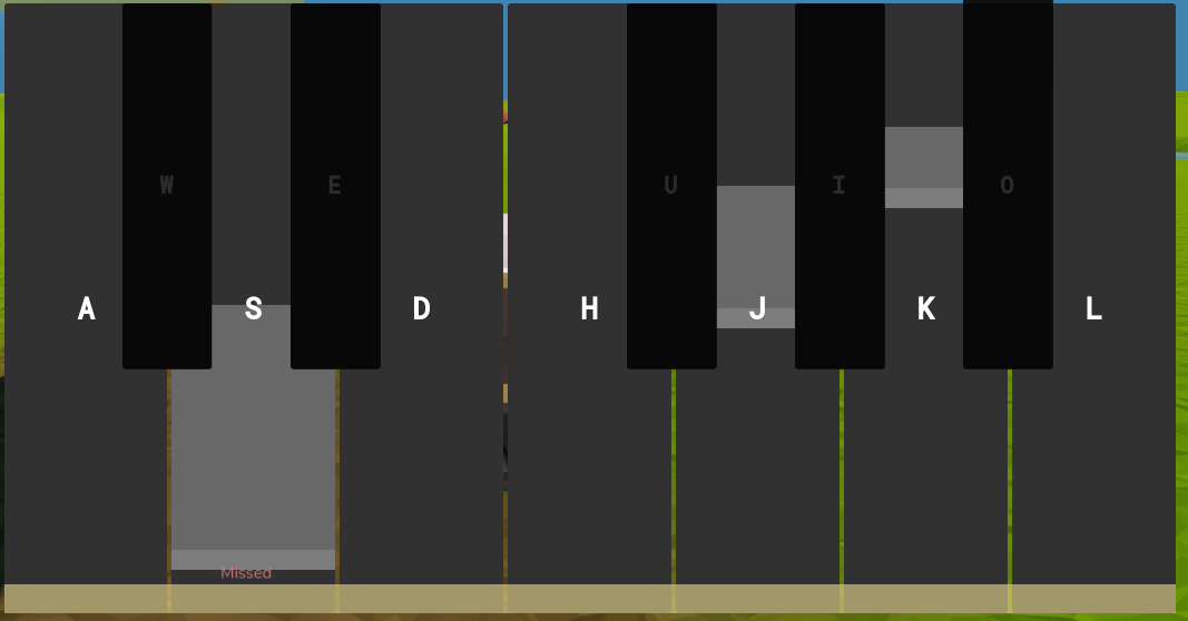 Showing the sound minigame